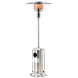 Stufa a fungo a gas 13 kW 221 cm acciaio inox accesa