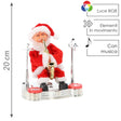 Babbo Natale musicale con sassofono 20 cm