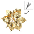Stella di Natale artificiale con clip oro 25 cm