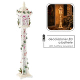 Lanterna Natalizia Bianca Luminosa LED 20 x 20 x 120 cm