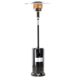Stufa a fungo a gas 13 kW 221 cm acciaio verniciato nero accesa