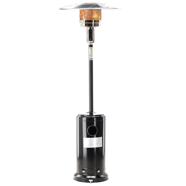 Stufa a fungo a gas 13 kW 221 cm acciaio verniciato nero accesa