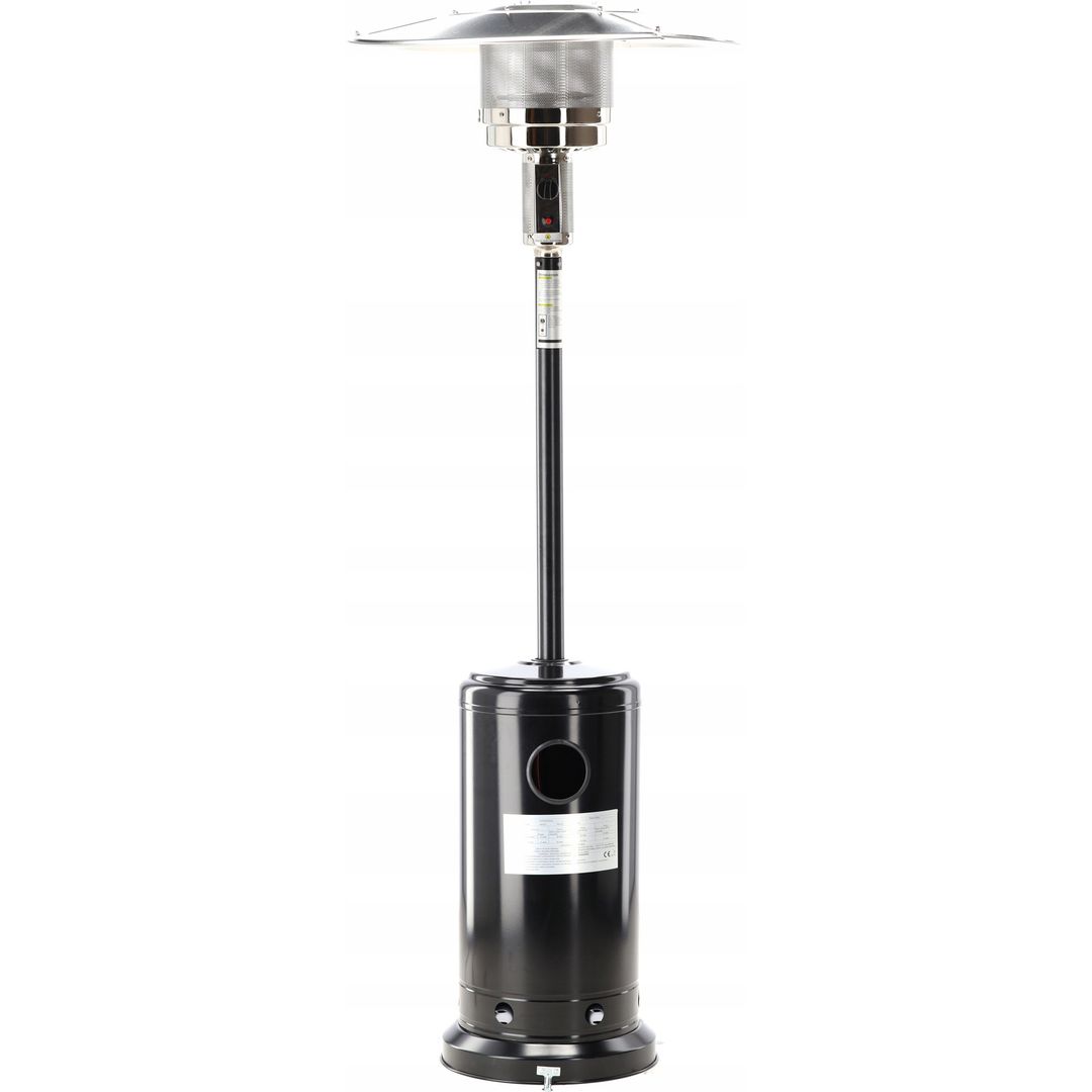 Stufa a fungo a gas 13 kW 221 cm acciaio verniciato nero