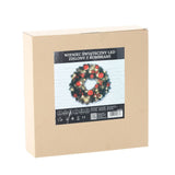 Corona Natalizia Verde con Palline e 40 LED a Batteria