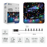 Catena luminosa 1000 LED multicolor con flash