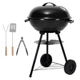 Barbecue a carbone a sfera Alora con coperchio, ruote e set utensili