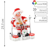 Babbo Natale musicale con batteria 25,5 cm
