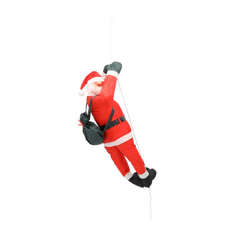 Babbo Natale che si Arrampica sulla Corda 90 cm – Decorazione da Esterno