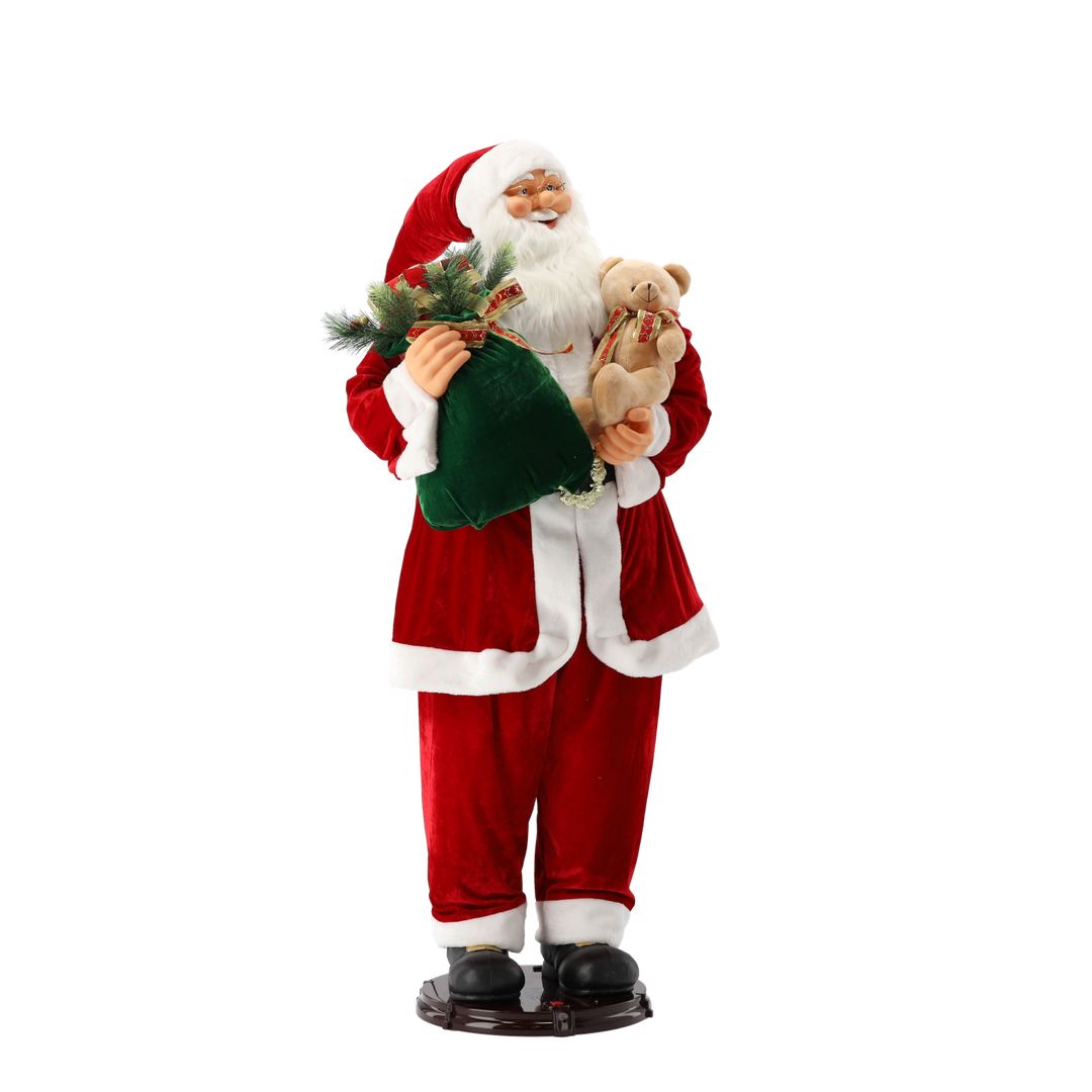 Babbo Natale che Balla con i Regali e Musica 150 cm