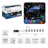 Catena luminosa 300 LED multicolor con flash