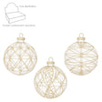 Pallina di Natale in vetro trasparente dorata 8 cm
