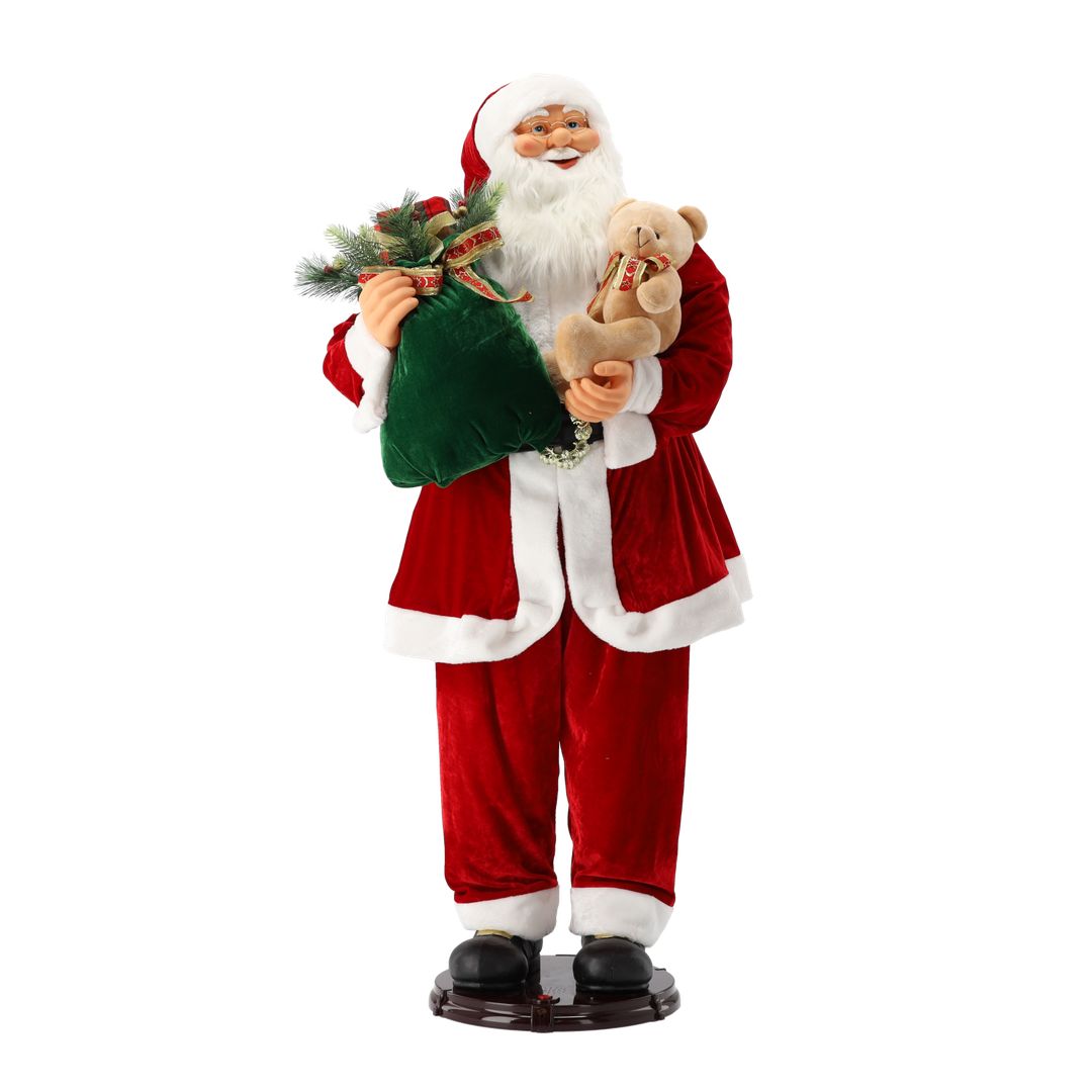 Babbo Natale che Balla con i Regali e Musica 150 cm