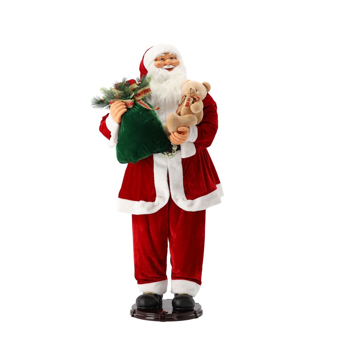 Babbo Natale che Balla con i Regali e Musica 150 cm