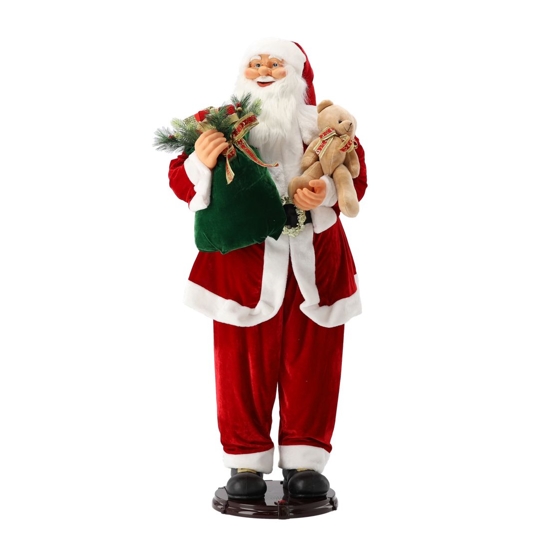 Babbo Natale che Balla con i Regali e Musica 150 cm