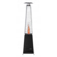 Stufa a gas a piramide 13 kW 227 cm con fiamma visibile accesa