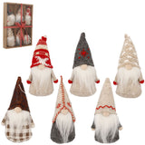 Set 6 addobbi gnomi 13 cm