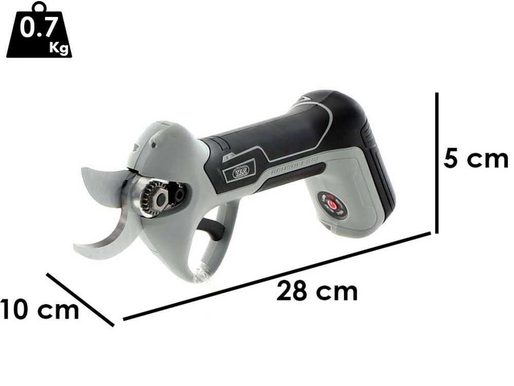 Forbici da Potatura a Batteria Volpi KV220 Batteria Integrata LED 22mm