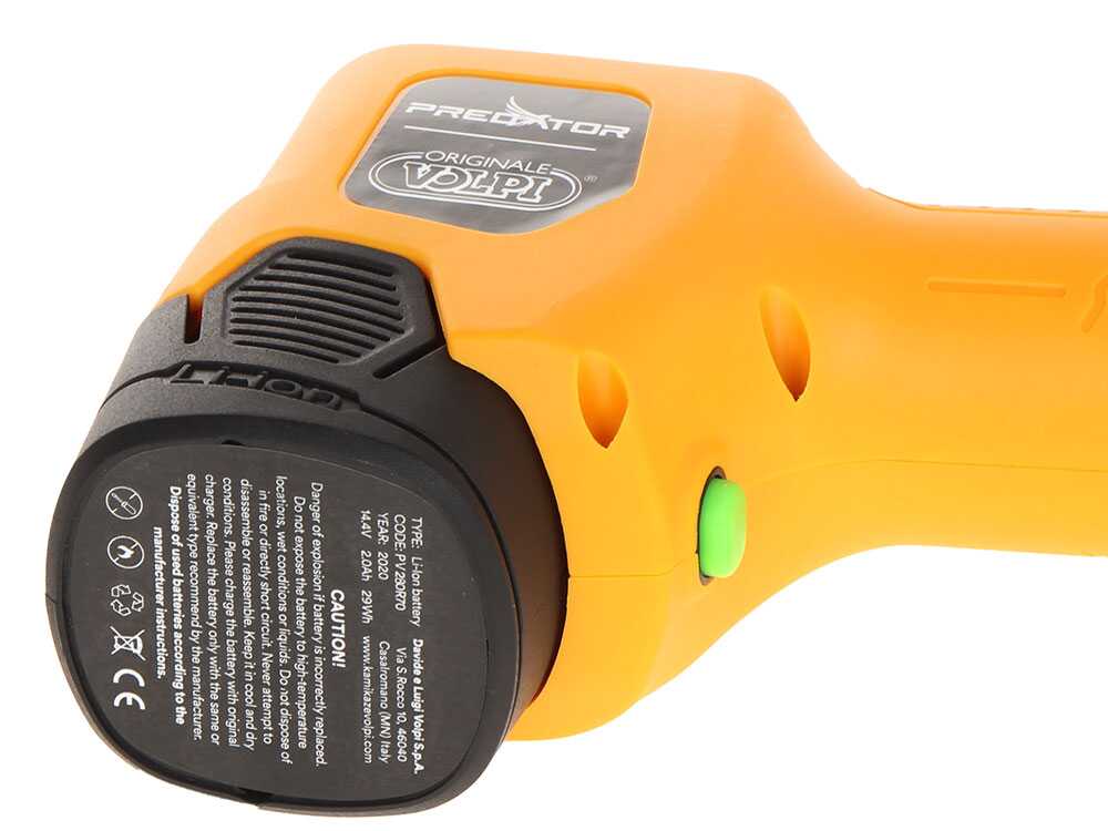 Forbici Da Potatura a Batteria Volpi PV280 14,4V Brushless Taglio 22mm