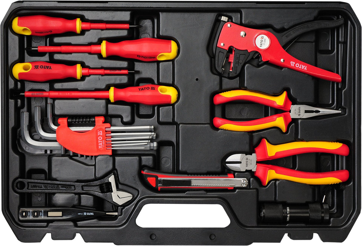Set Utensili Elettricista Yato 68 Pezzi VDE 1000V