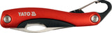 Coltello Pieghevole con Moschettone e Lama Bowie in Acciaio Inox Yato
