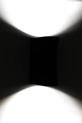 Lampada da Parete per Esterni IP44 – 2xGU10, Luce Bifacciale, Alluminio Nero YATO