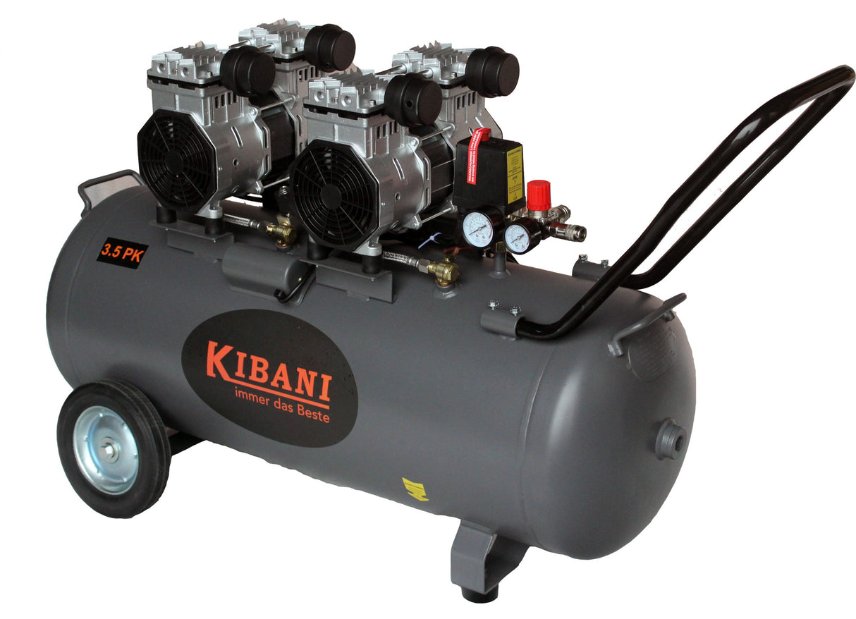 Compressore kibani silenzioso  100 litri  nuovo modello " senza olio "  0-8 bar / 116 psi