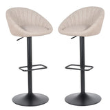 2 Pièces Tabouret de Bar nouveauté 2021 modèle Berlin - Beige