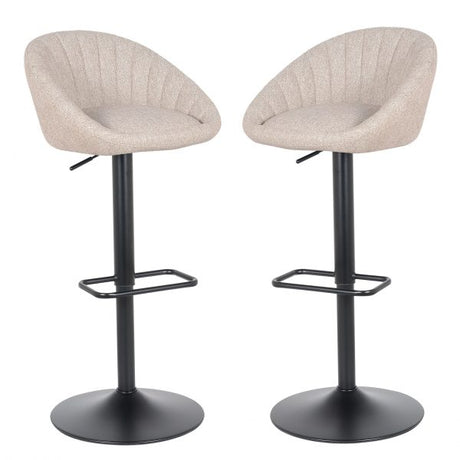 2 Pièces Tabouret de Bar nouveauté 2021 modèle Berlin - Beige