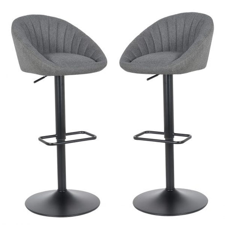 2 Pièces Tabouret de Bar nouveauté 2021 modèle Berlin - Noir