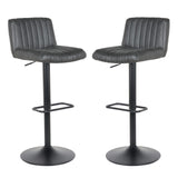 2 Pièces Tabouret de Bar nouveauté 2021 modèle Porto - cuir - noir