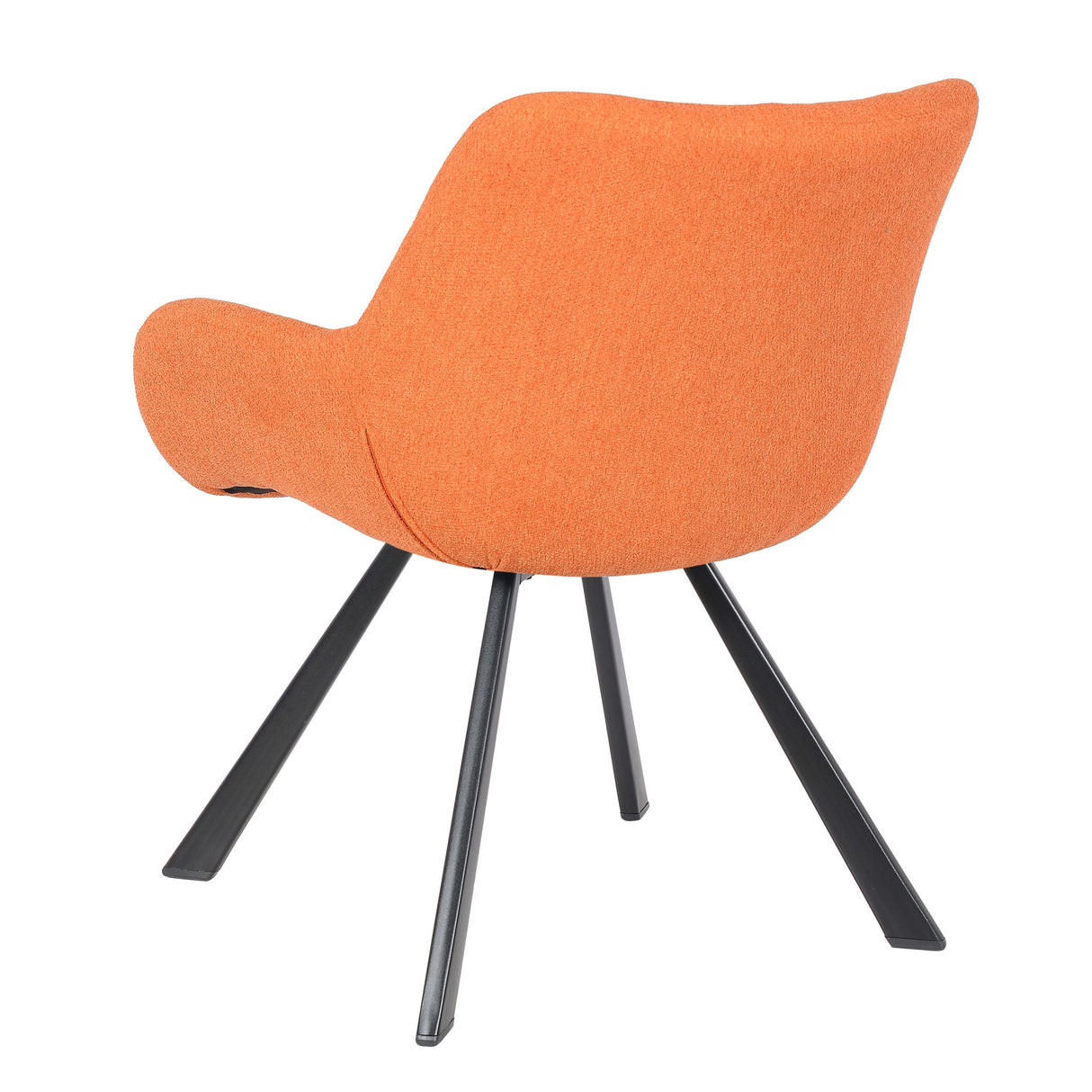 Fauteuil de salon modèle Jake en tissu - Orange 