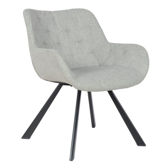 Fauteuil de salon chaise nouveauté 2021 - tissu modèle Jake - gris 