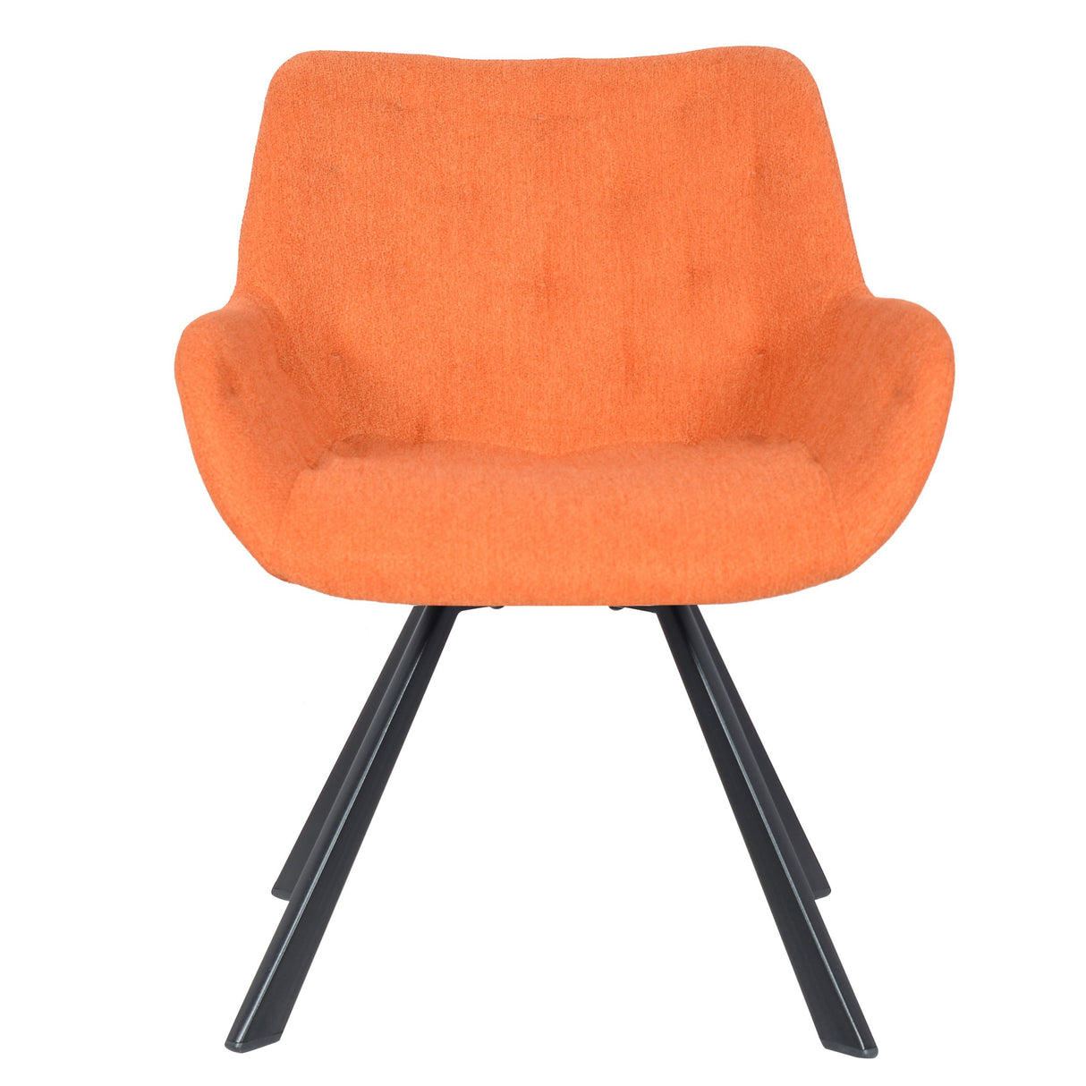 Fauteuil de salon modèle Jake en tissu - Orange 