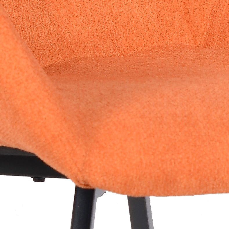 Fauteuil de salon modèle Jake en tissu - Orange 