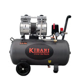 Leiser Kibani-Kompressor "ölfrei" 8 bar 50 Liter 1500 Watt 2 PS - Lufteinlass: 240 Liter / Minute