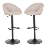 2 Pièces Tabouret de Bar nouveauté 2021 modèle Berlin - Beige