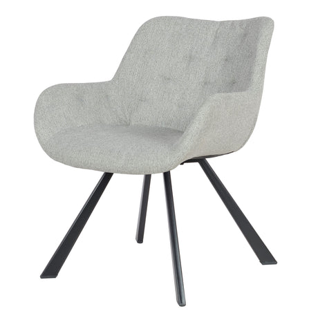 Fauteuil de salon chaise nouveauté 2021 - tissu modèle Jake - gris 