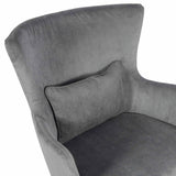 Chaise Alora Charlie - Gris - Tissu côtelé 