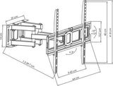 Staffa TV 32-65 pollici da parete dimensioni vesa da 50x50 a 600x400 mm