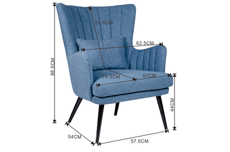 Stuhl Alora Charlie – Dunkelblau – Stoff