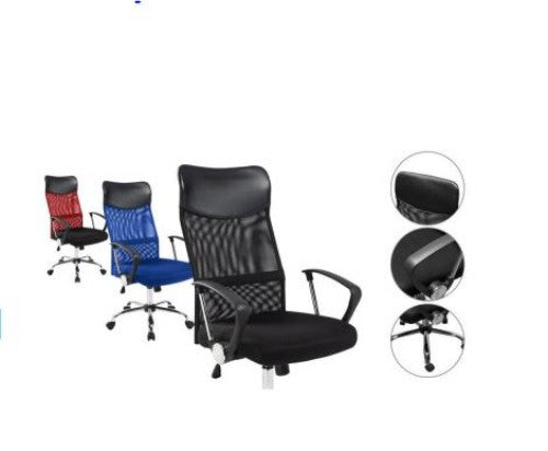 Sedia ufficio rotante - Poltrona direzionale da scrivania Mesh Design Rete blu