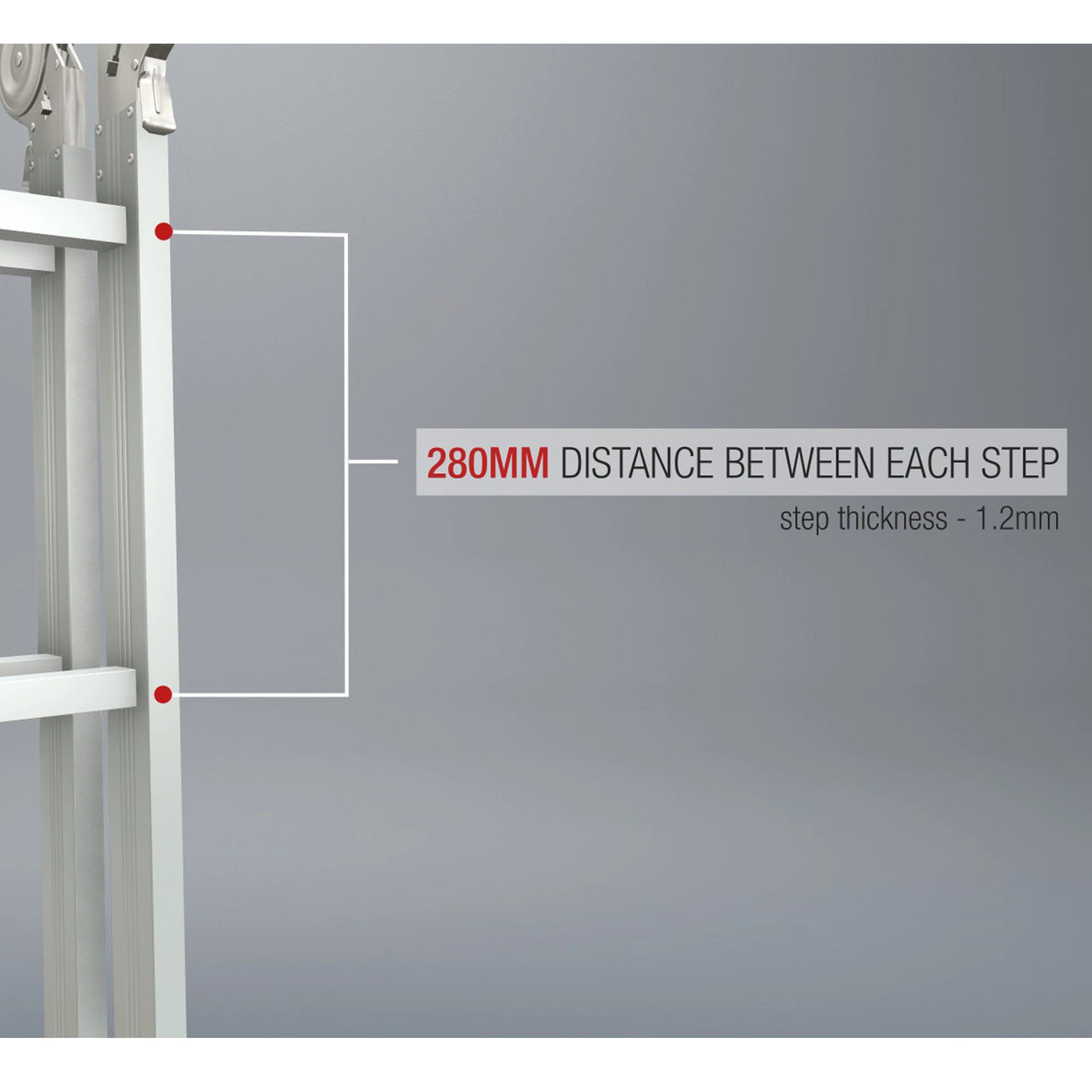 Mehrzweck-Aluminiumleiter in 7 verschiedenen Positionen Herzberg hg-5002