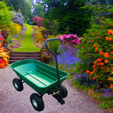 Carrello carriola da giardino ribaltabile - 75 LT - 250 KG - 4 ruote con pneumatici da 10 pollici