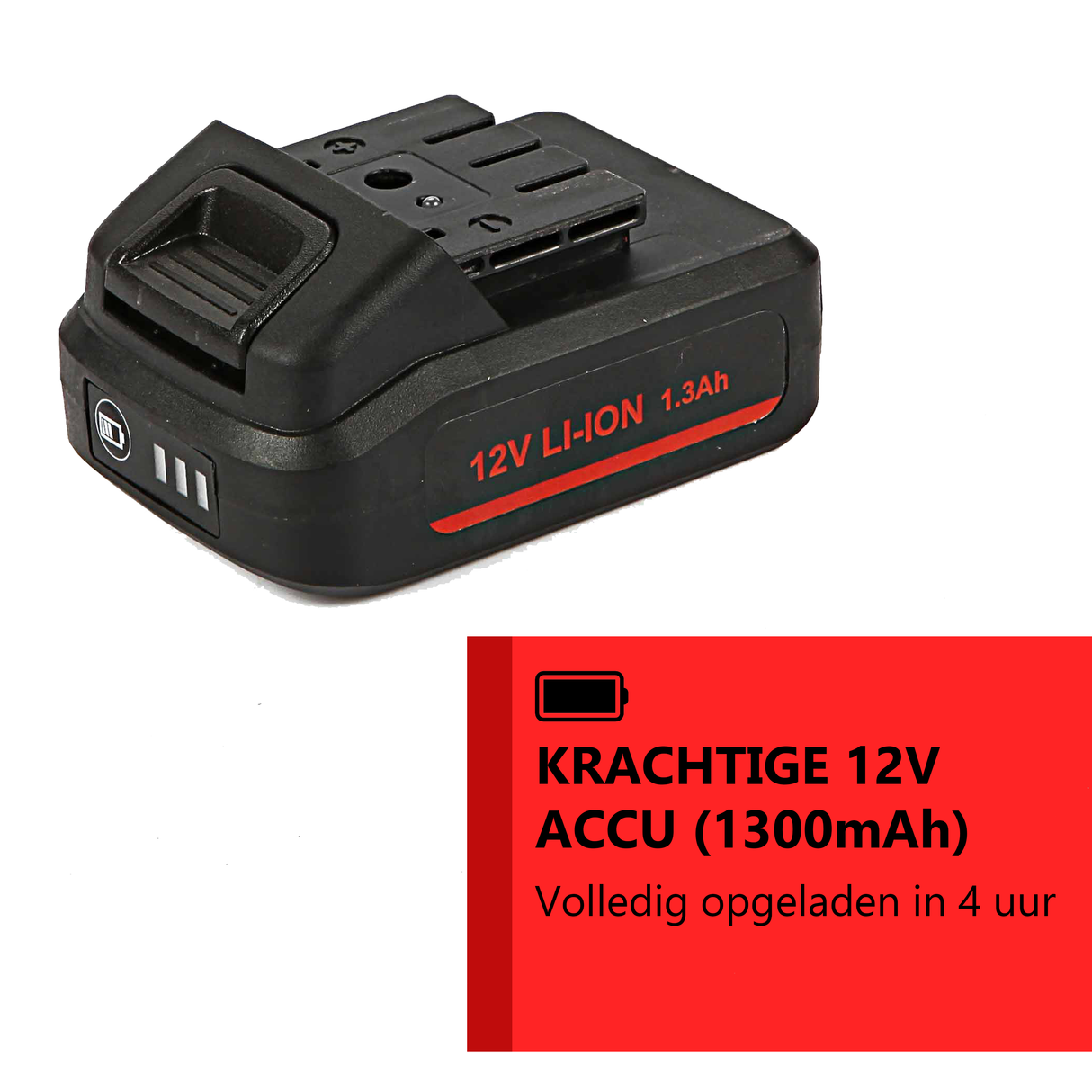 Akku-Bohrschrauber Kibani 12 V – Akku 1300 mAh – 1400 U/min – Bohrkopf 10 mm – inklusive LED-Beleuchtung