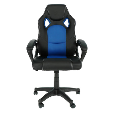 Chaise de jeu bleue - Bureau - Chaise de sport de course avec roues pivotantes