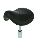 Tabouret d'esthéticienne pour coiffeur et institut de beauté - Hauteur réglable avec roulettes - Noir