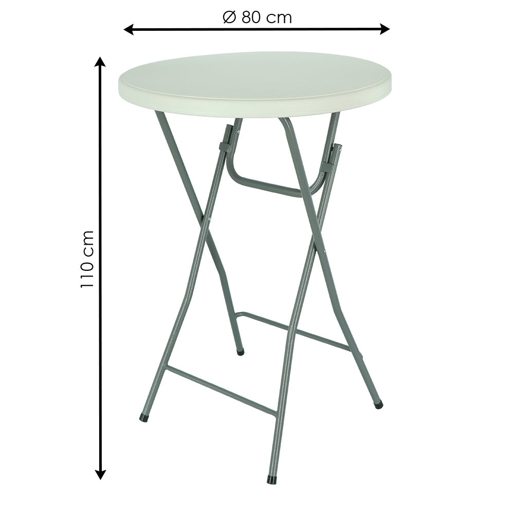 Klappbartisch Höhe: 110 cm - Tischplattendurchmesser: Ø80 cm